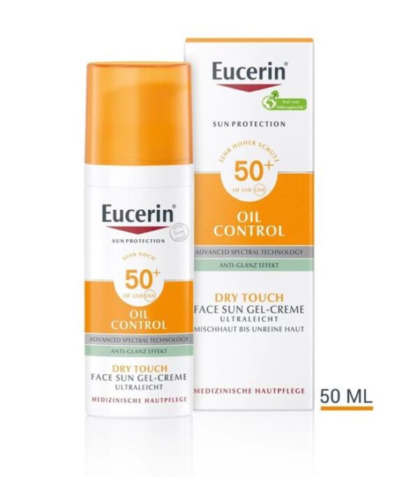 EUCERIN SUN FACE GEL CREAM OIL DRY TOUCH SPF 50+ 50 ML