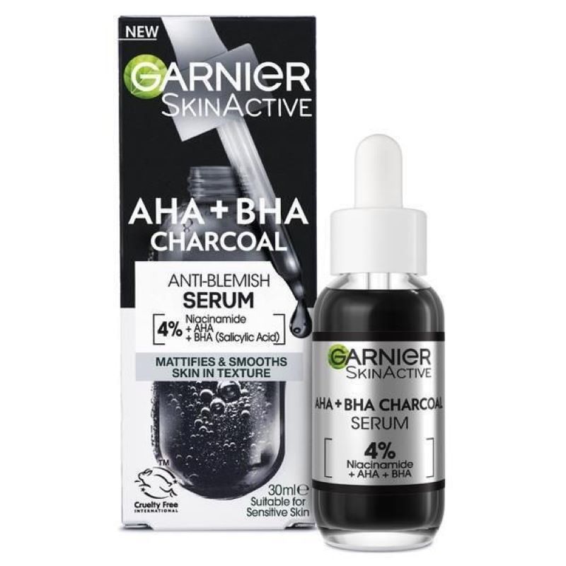 Garnier Skin Active AHA + BHA with charcoal Anti-blemish Serum 30ml