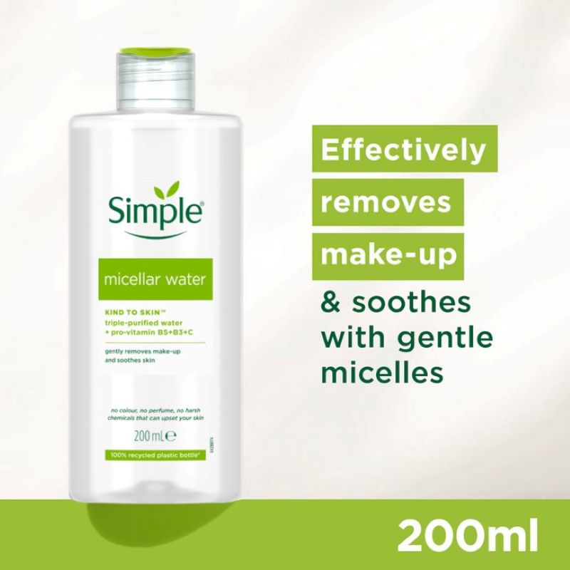 Simple Kind to skin Micellar Cleansing water 200ml - Image 2