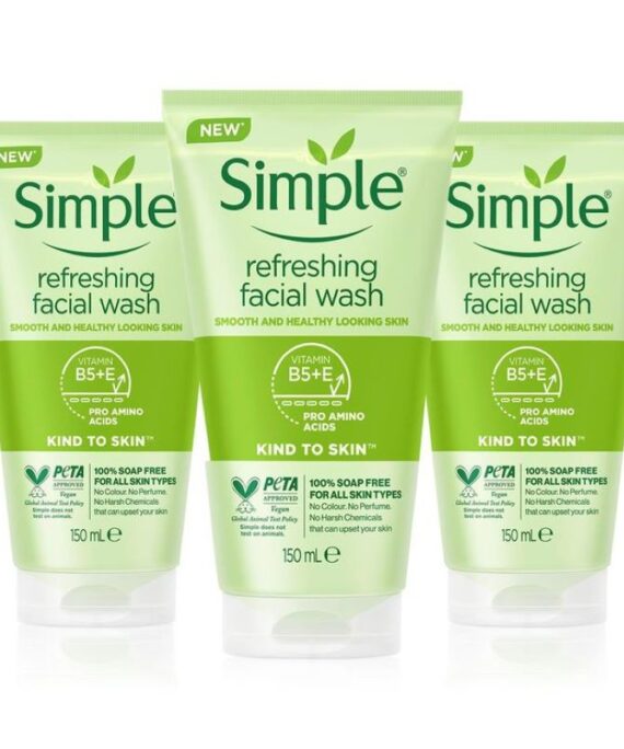 Simple Kind to skin Refreshing Facial Wash gel 150 ml