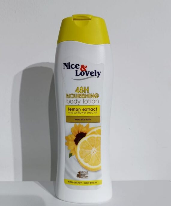 Nice & Lovely Body Lotion 400ml lemon extract and sun flower seed oil